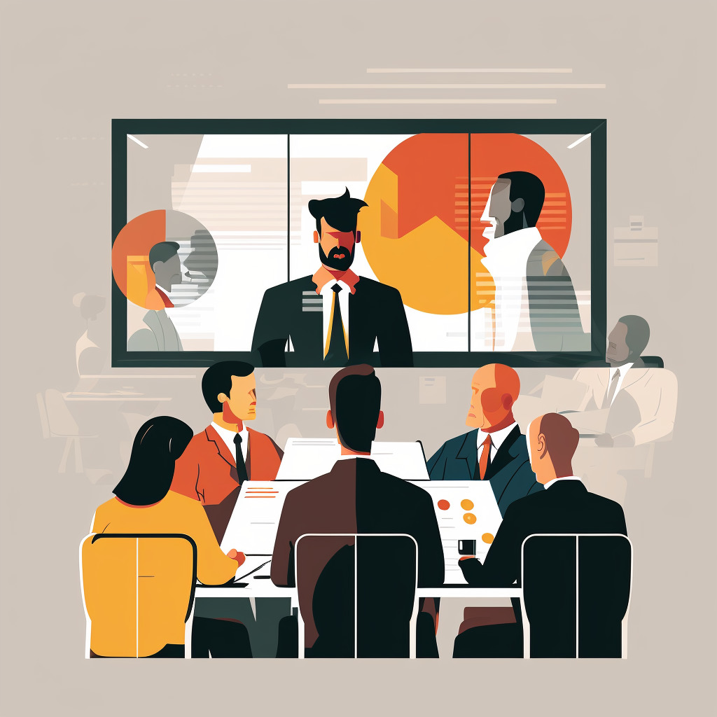 **corporate employee in a team meeting** - Upscaled by (fast)