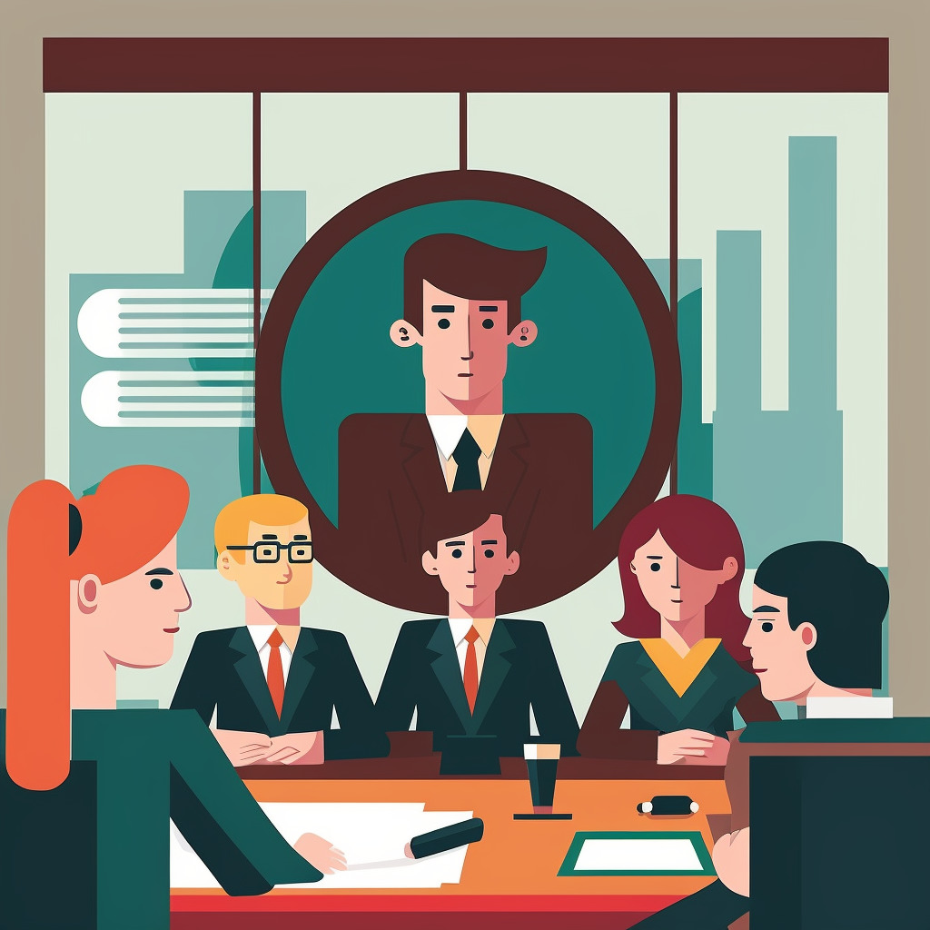 **corporate employee in a team meeting** - Upscaled by (fast)